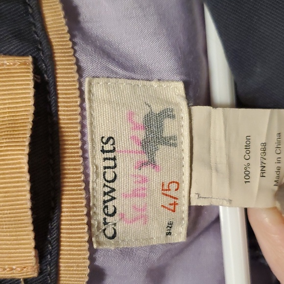 Crewcuts Ruffled Collar Jacket Blue with Lavender Trim Size 4/5 - Picture 2 of 9